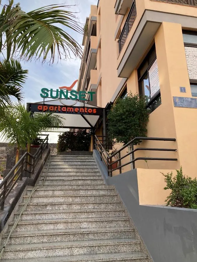 Sunset In Arena Beach Puerto de Santiago  Spain